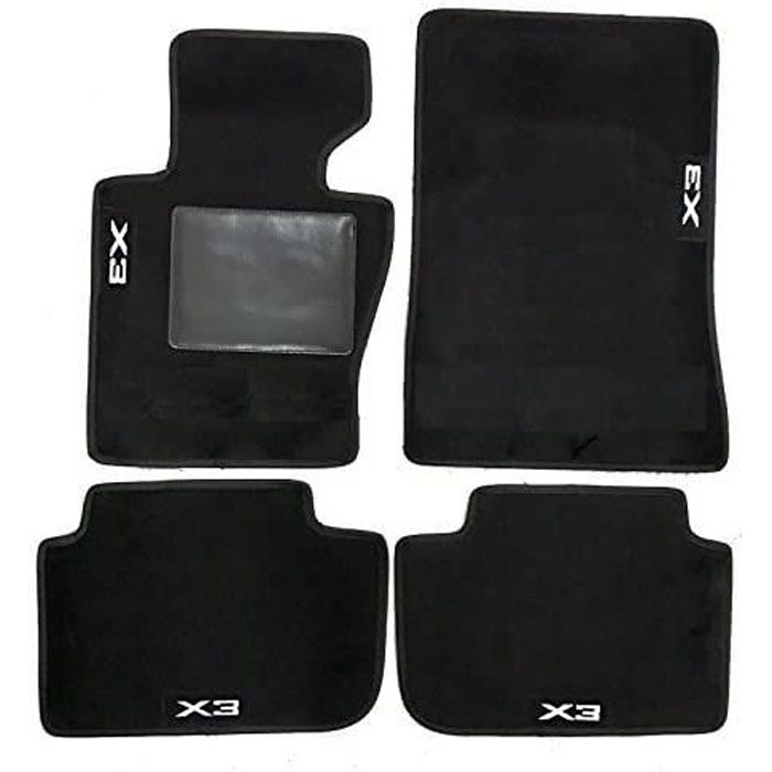 Jeu de 4 tapis moquette pour BMW X3 E83 2007>2010