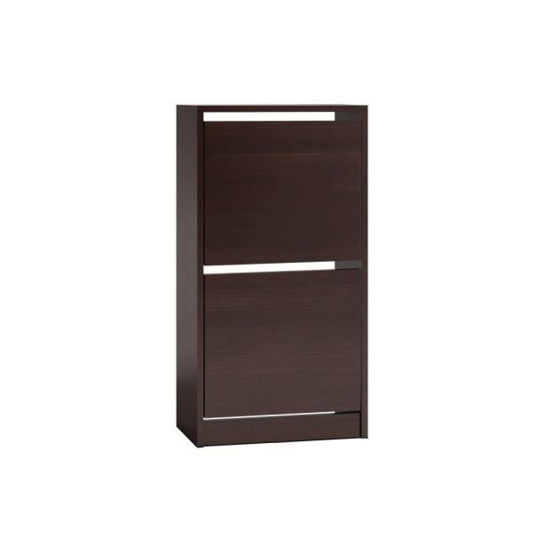 Meuble à chaussures design avec 2 portes Betsi 2 28 Wengé