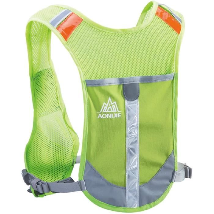 gilet trail sac d'hydratation gilet de course sac à dos running réfléchissant veste fluo pour homme femme randonnée vélo marathon