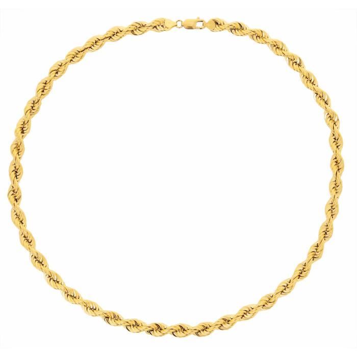 Collier Sautoir Corde Or Jaune 75/000e