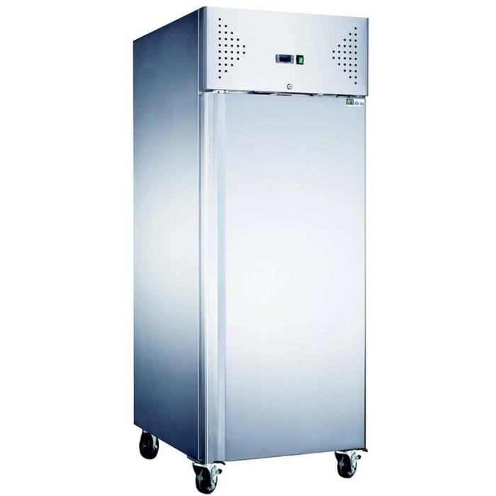 Armoire réfrigérée négative ventilée série STAR - 600 L - Gaz R290 - 1 porte - Porte réversible - Acier inoxydable - AAF6N