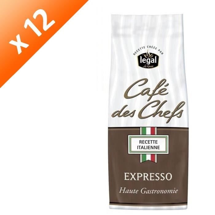 [LOT DE 12] LEGAL Cafés des Chefs Expresso Moulu - 250 g