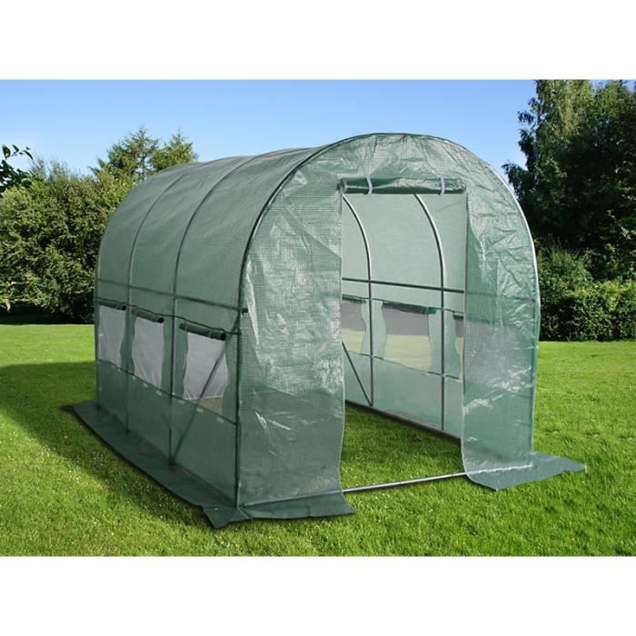 Serre Tunnel 2x4,5x2m, 9m², Vert Dancover Serres