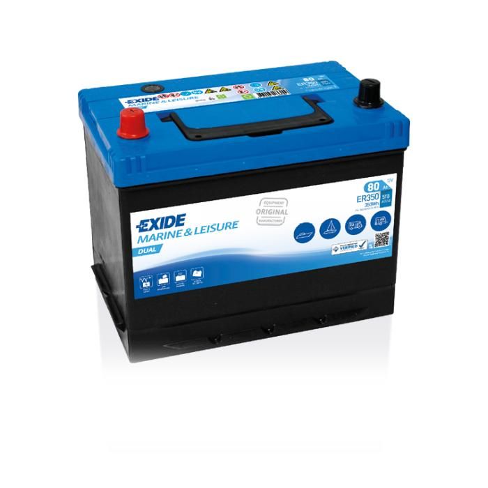 Batterie marine DUAL 80 Ah EXIDE