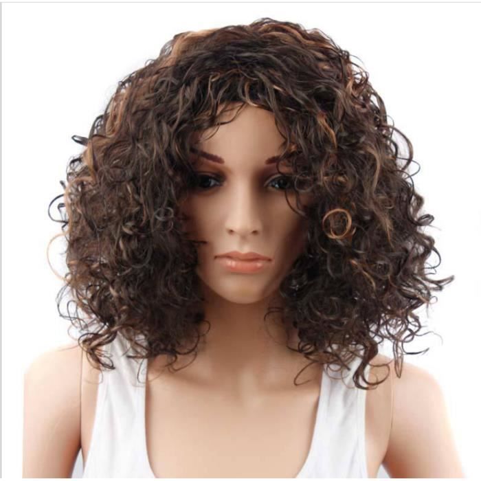 18inch 45cm Cheveux Courts Lady Africaine Perruque