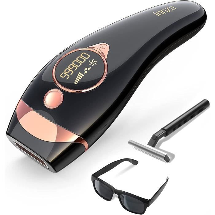 Epilateur Lumière Pulsée 990000 Flashes Epilation Definitive 2 Modes 5 Niveaux Dnergie Epilateur Electrique pour Femmes/Hommes