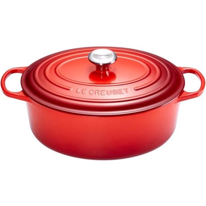 Cocotte en fonte ovale Cerise - Le Creuset 33cm