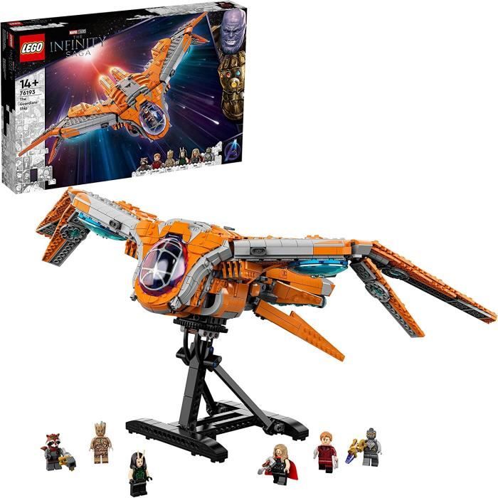 LEGO 76193 Marvel Le Vaisseau des Gardiens de la Galaxie, Jouet Avengers Jeu de Construction avec Mini Figurines Thor & Star-