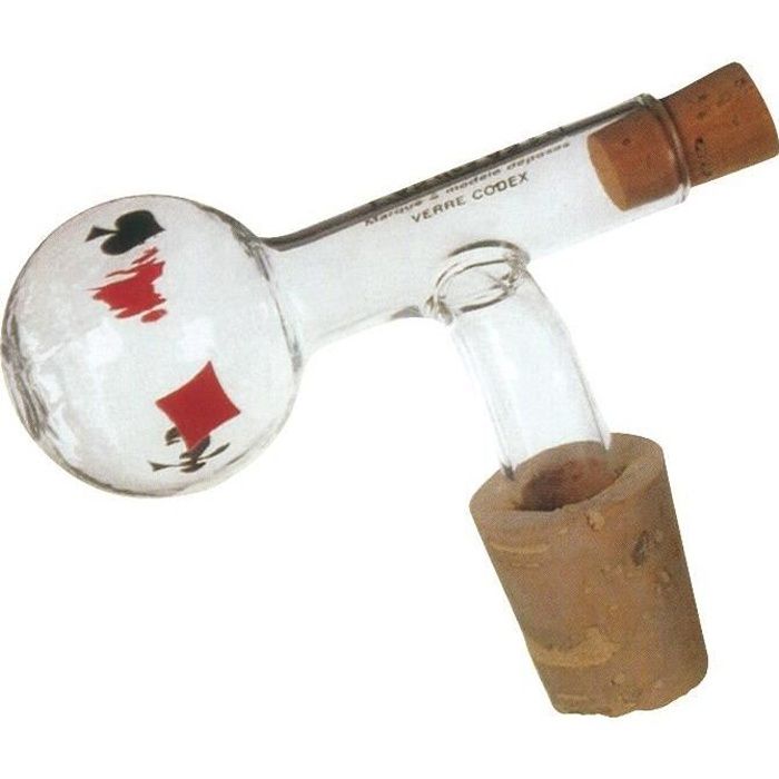 L'IDEAL Doseur en verre 4 cL - décor carte de jeu