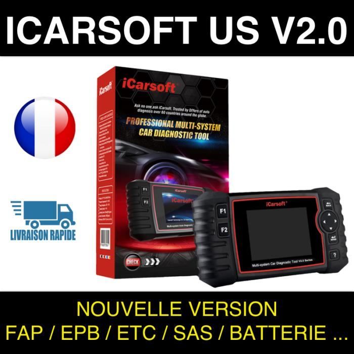 Valise / Interface Diagnostic OBD OBD2 - iCarsoft US V2.0 - Compatible GM FORD JEEP