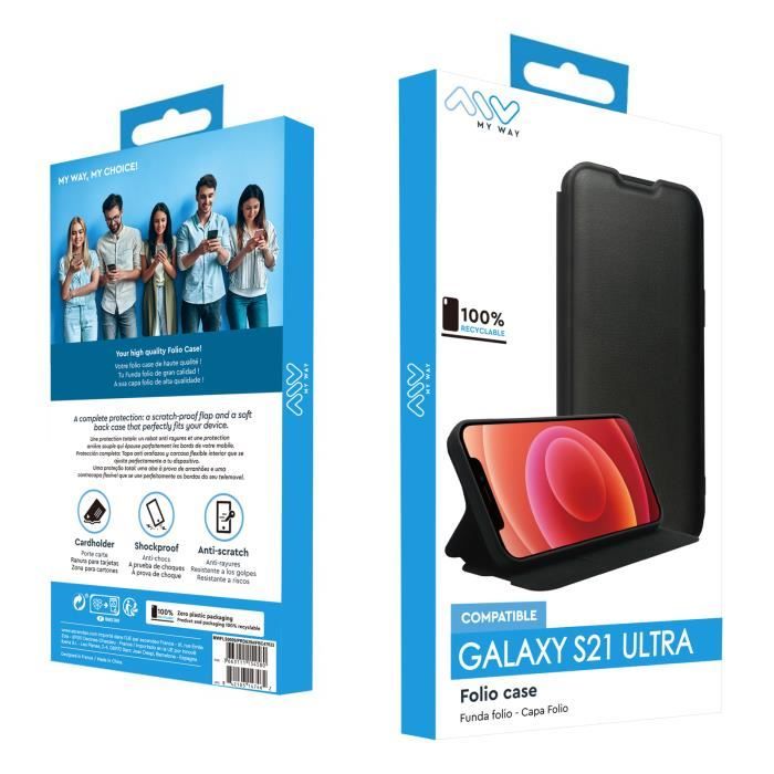MYWAY Folio stand pour Samsung Galaxy s21 ultra