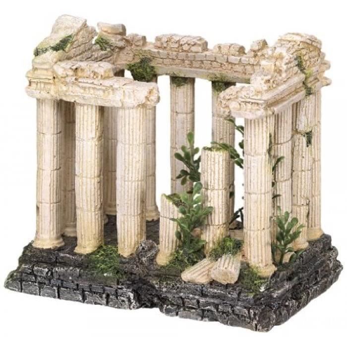 NOBBY - DÉCORATION POUR AQUARIUM - AVEC PLANTES - ACROPOLE - 16 X 10,5 X 14,2 CM
