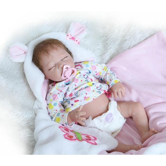55” NPK Poupée Reborn Bébés Réaliste Baby Doll Réaliste Silicone Reborn Bébé Jouet Pour