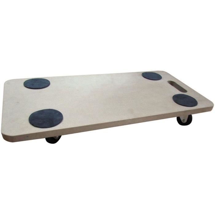 TEC HIT Plateau bois à roulettes - 60 x 30 cm