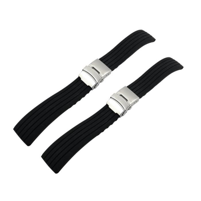 2 pcs Bande De Montre Durable Pliable Imperméable À L'eau Respirant Silicone Remplacement Stap pour BRACELET DE MONTRE VENDU SEUL