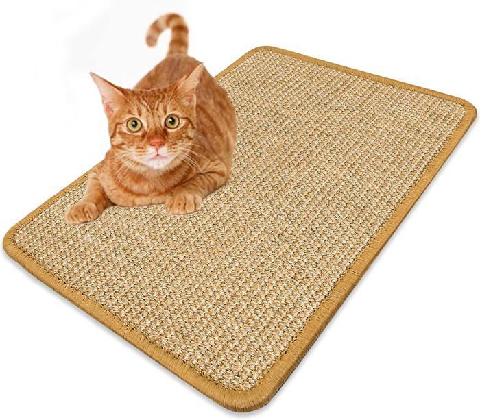 Meilleurs prix pour Tapis à gratter pour chat, tapis rectangulaire en sisal, adapté aux chats, jouet de soins pratique antidérapant 30*40cm