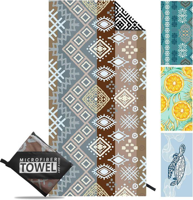 Serviette De Plage Microfibre – Séchage Rapide, Anti-Sable, Grand Format 152x76 Cm