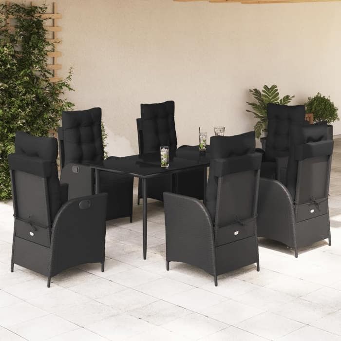 vidaXL Ensemble à manger de jardin 7 pièces - vue 3