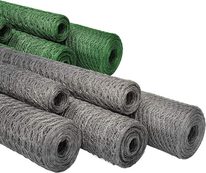 Milisten Filet De Jardin à Mailles Fines Pour Volaille - Grillage Hexagonal Vert Robuste