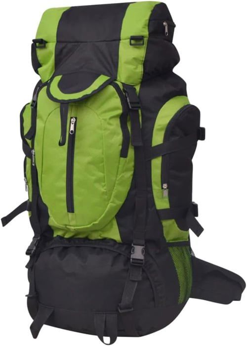 Sac à Dos De Randonnée XXL VidaXL 75L - Noir Et Gris - NEUF
