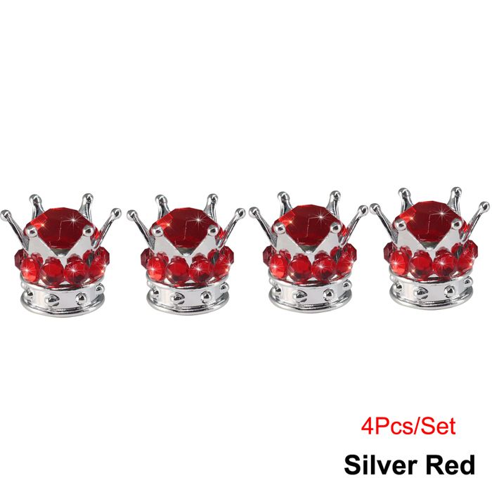 Lot De 4 Bouchons De Valve En Aluminium Pour Pneus De Voiture - Style Abarth Rouge, Anti-poussière
