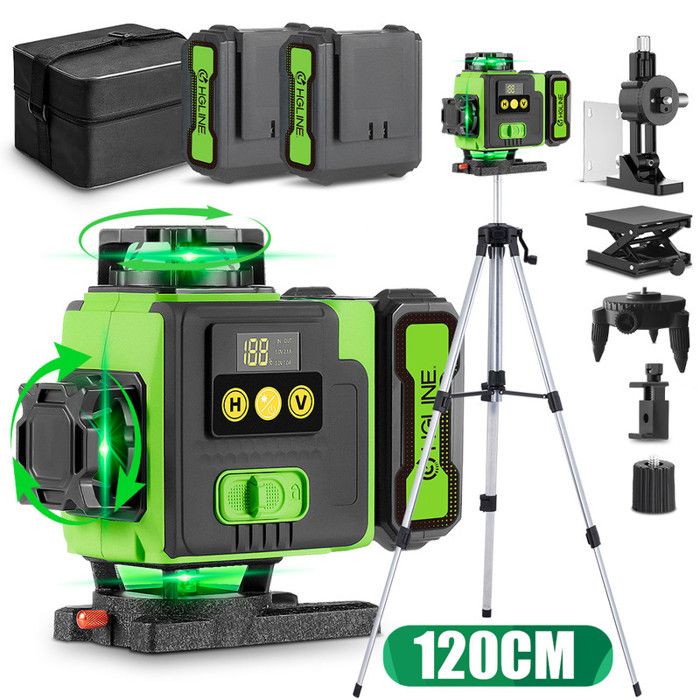 Niveau Laser 4D 16 Lignes Vert - Autonivelant Avec T L Commande 867290