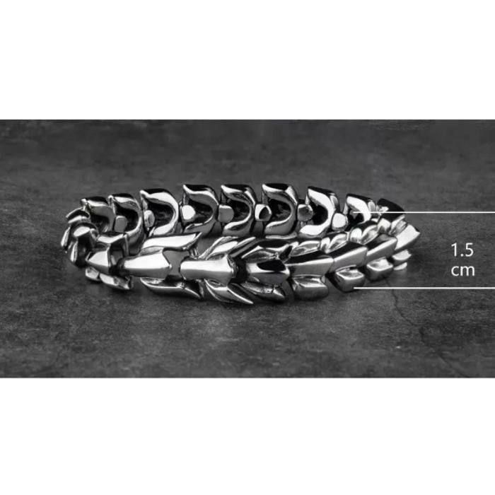 Adramata Lot 5 Bracelets Homme Acier Inoxydable – Chaînes Gourmette Cubaine Hip-Hop Argent, Tailles 19/21/23 Cm