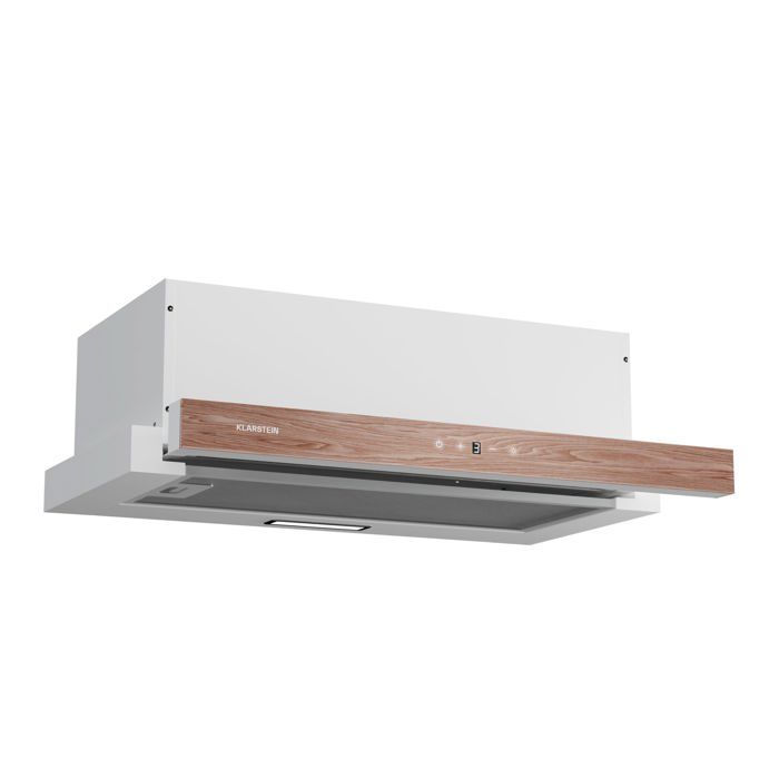 Klarstein ZenFusion Hotte aspirante 60 cm Débit dair de 400 m³h CEE A Évacuationcirculation 3 vitesses silencieuse