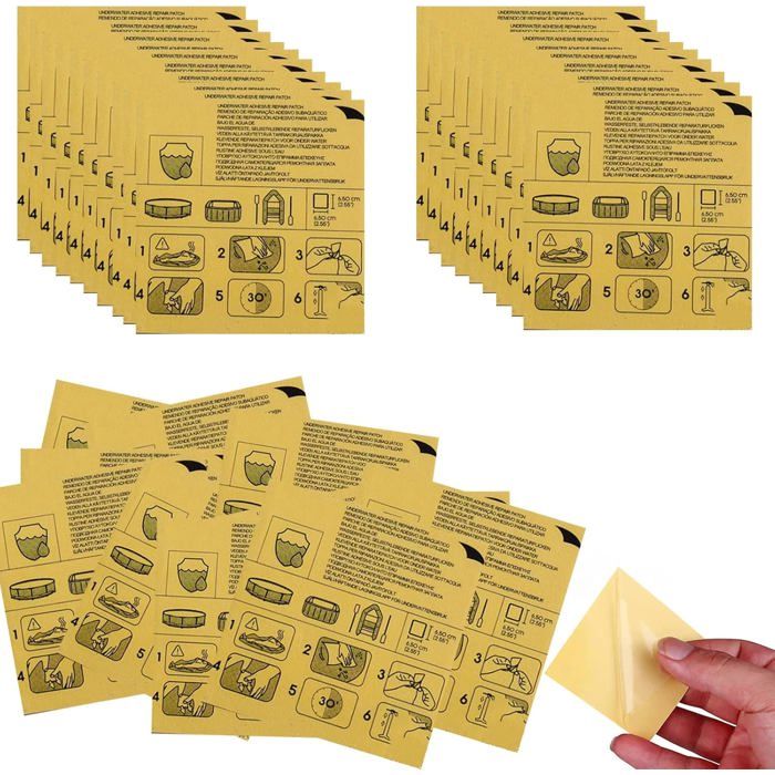 Lot De 30 Patchs Réparation PVC Pour Matelas Gonflables – étanches Et Polyvalents