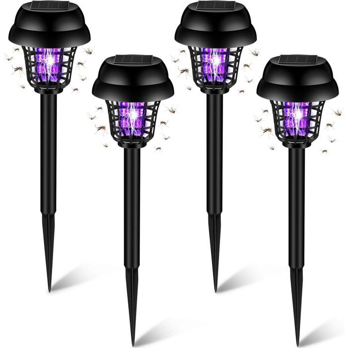 Paquet de 4 anti-moustiques solaire anti-moustique extrieur tanche et lampe