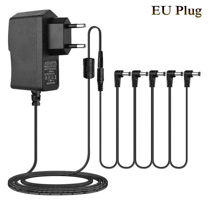 Alimentation 9V 850mA pour Pédales de Guitare : 5 Pièces Tip-Negative pour un Son Propre et Sans Bruit à Moins de 10€