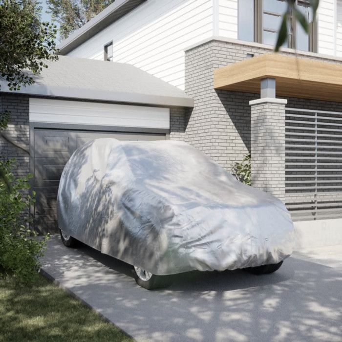 Housse de voiture - SUV - PEVA - Argenté - Dimensions M (439x186x1455 cm)