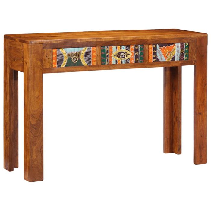 Table console 110x35x75 cm bois massif d acacia
