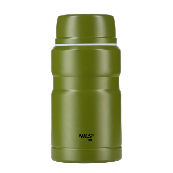 Coffret thermos en acier inoxydable - NILS CAMP - 750 ml - Maintien chaud 12h - Maintien froid 24h - Cuillère pliable
