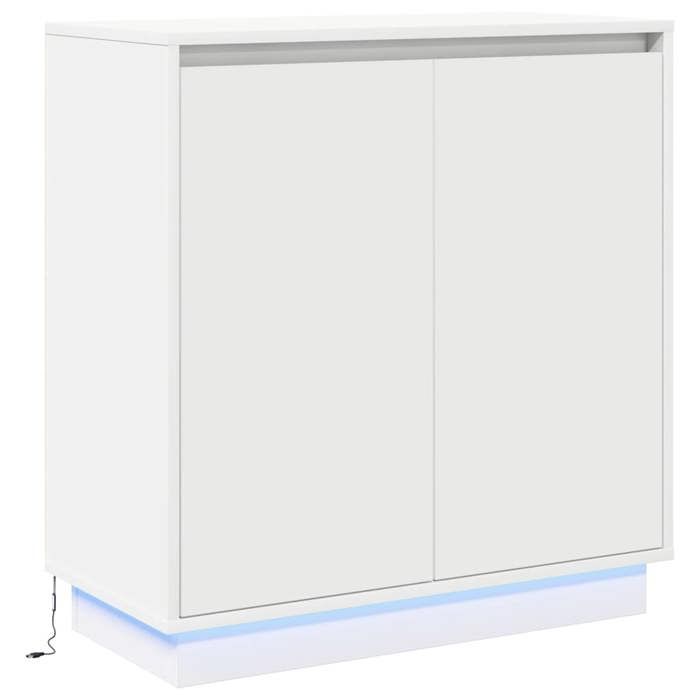Black FridayBuffet avec étagère Blanc 71x34.5x75cm bois dingénierie FR01_68698