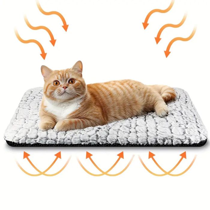 Comparer les prix de Tapis Chauffant pour Chat Couverture Chauffante Auto-Chauffage sans Électricité 50x40cm Tapis Doux avec Base Anti-Dérapantegris