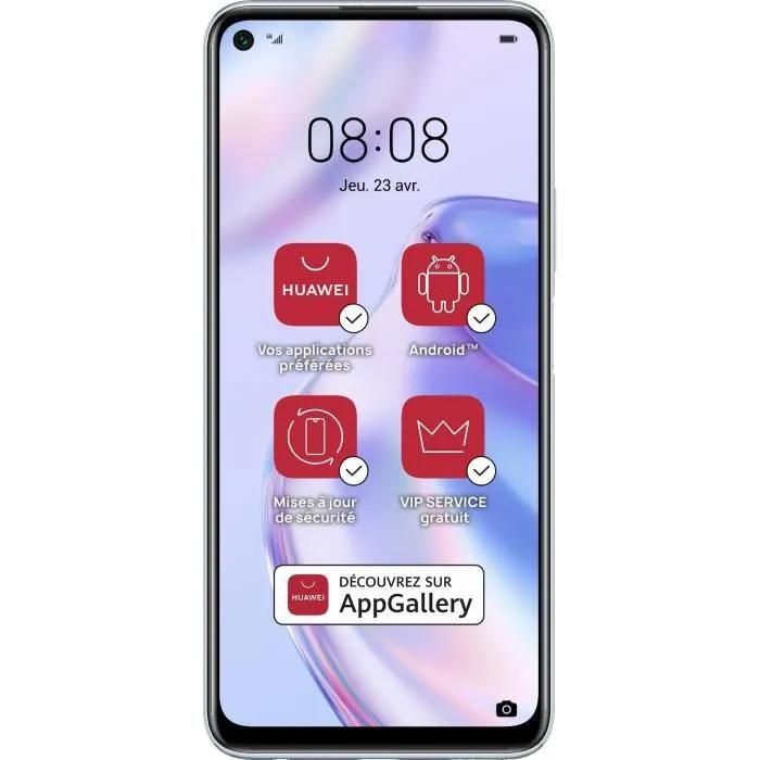 Smartphone - HUAWEI - P40 Lite 5G - 128 Go - 6 Go RAM - 64 MP + 8 MP + 2 MP + 2 MP - Space Silver - Reconditionné - Excellent état
