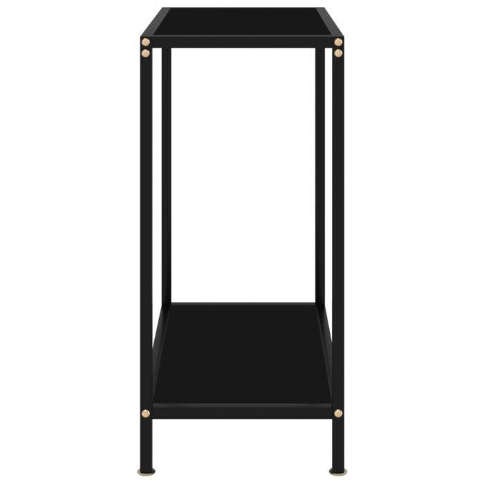 Table de Canapé SWEETY Noir Table console - Pour Entrée Couloir - Noir 60x35x75cm - Verre trempé CL98871828566