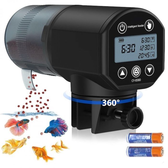 Distributeur automatique de nourriture pour aquarium : Distributeur automatique Reable idéal pour les tortues les bassins et .