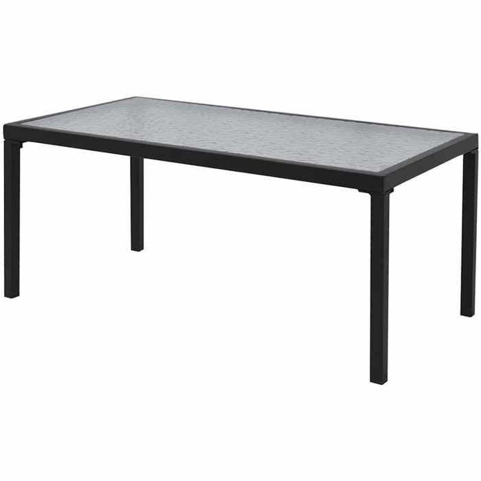 Promo“Salon de Jardin 4 pcs Textilène Noir 59 x 62 x 75 cm en acier poudré pour Jardin et Terrasse 131543