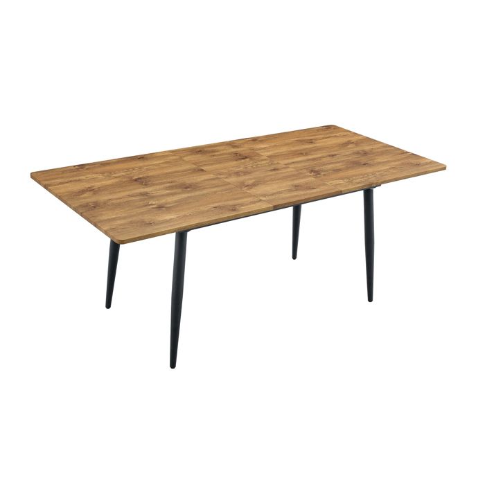 Table à manger rectangulaire 1905 x 80 cm aspect bois pieds en métal noir style industriel 6 à 8 personnes JOINERY