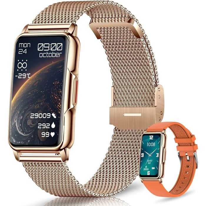 Montre Connectée Femme Homme Avec 128+ Modes Sportifs Suivi Santé Et Activité Cardio Sommeil Podomètre Appels Bluetooth Idée Cadeau