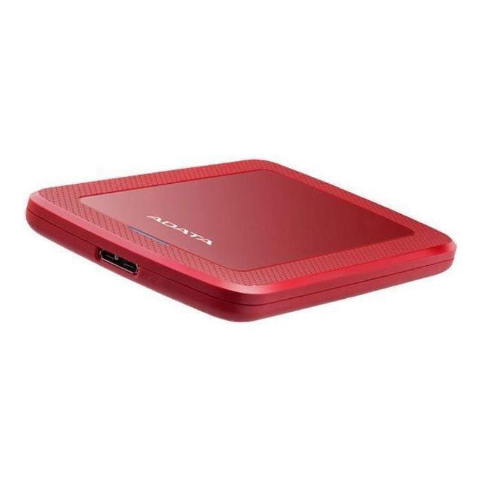 Disque dur externe portable ADATA HV300 - 1 To - USB 3.1 - AES 256 bits - Rouge