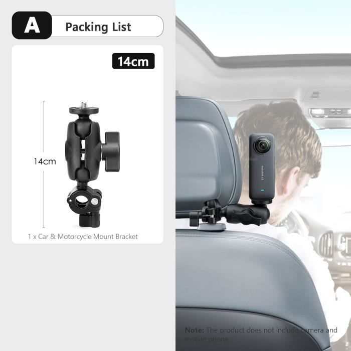 Type A--support de siège de voiture universel pour moto Gopro, pour iPhone,  téléphone portable, pour Insta360 - Cdiscount Appareil Photo