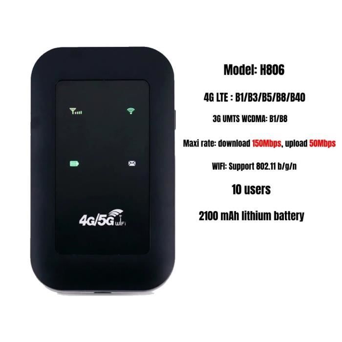 Routeur 4G WiFi Portable Déverrouillé - 150 Mbps - Noir