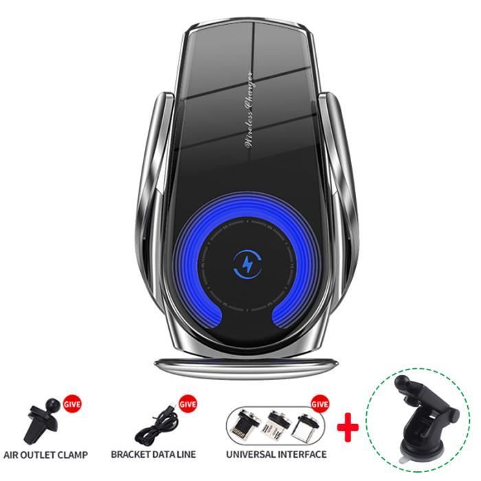 CloudValley Chargeur Voiture MagSafe 15W Avec Ventouse Et Lumière RVB - Support Rotatif 360°