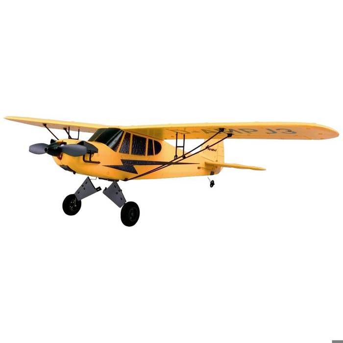 Amewi Piper J-3 CUP jaune noir Avion RC prêt à voler (RtF) 505 mm