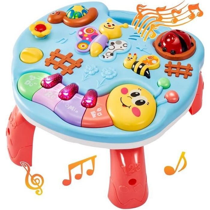 Table Activité Bébé Jouet Musical Enfant 1 Ans Jouet D'éveil Fille Jeux  Musicaux Éducatifs Cadeau Bébé Fille Garçon 12 18 Mois - Cdiscount Jeux -  Jouets