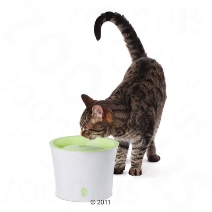 cat it fontaine à eau pour chat 3l - blanc et vert