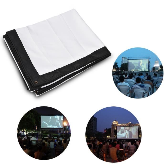 Toile Blanche Pour Videoprojecteur 16 9 Ecran De Projection Portable Et Pliable Ecran Pour